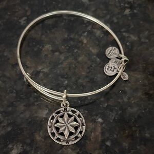 Alex and Ani Silver tone Compass Bracelet